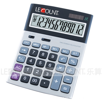 Calculadora clásica de oficina de 12 dígitos de doble potencia para negocios (LC22611)